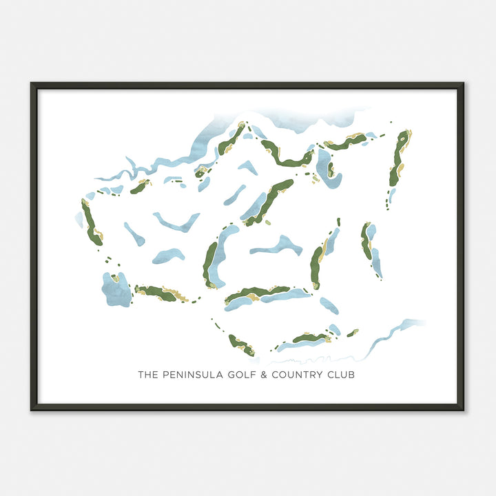 Print of The Peninsula Golf & Country Club Modern Map