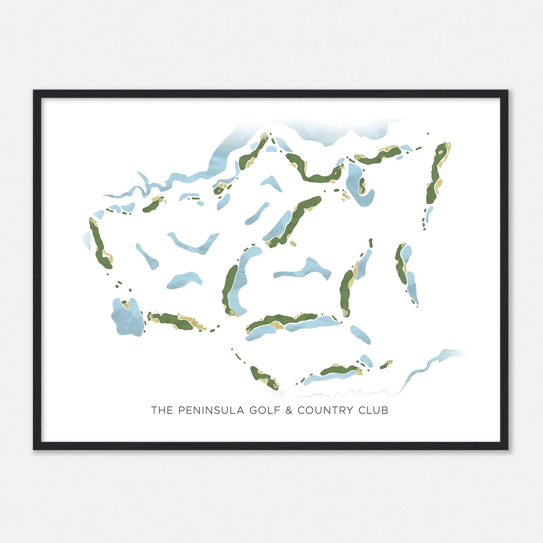 Print of The Peninsula Golf & Country Club Modern Map