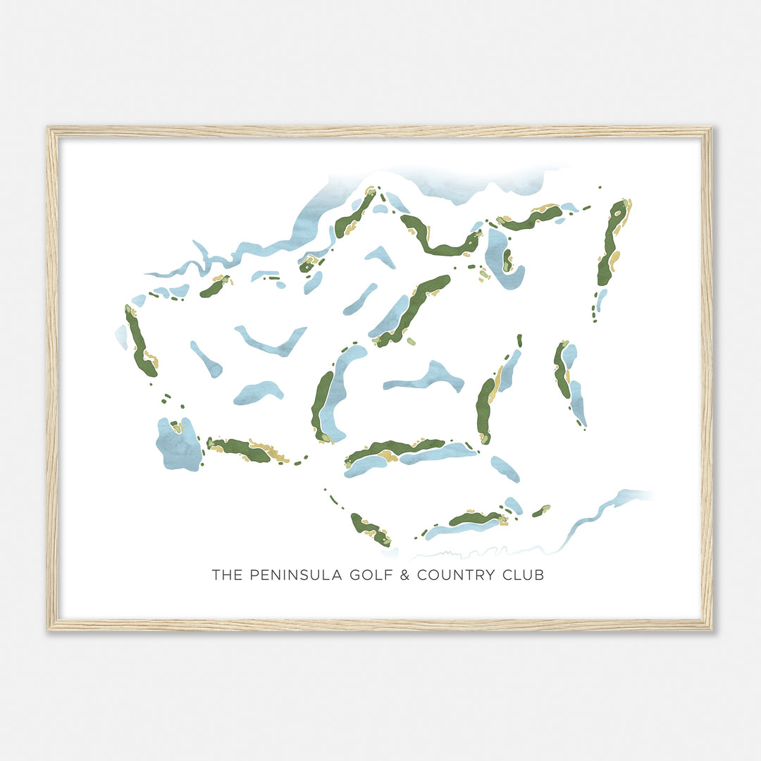 Print of The Peninsula Golf & Country Club Modern Map