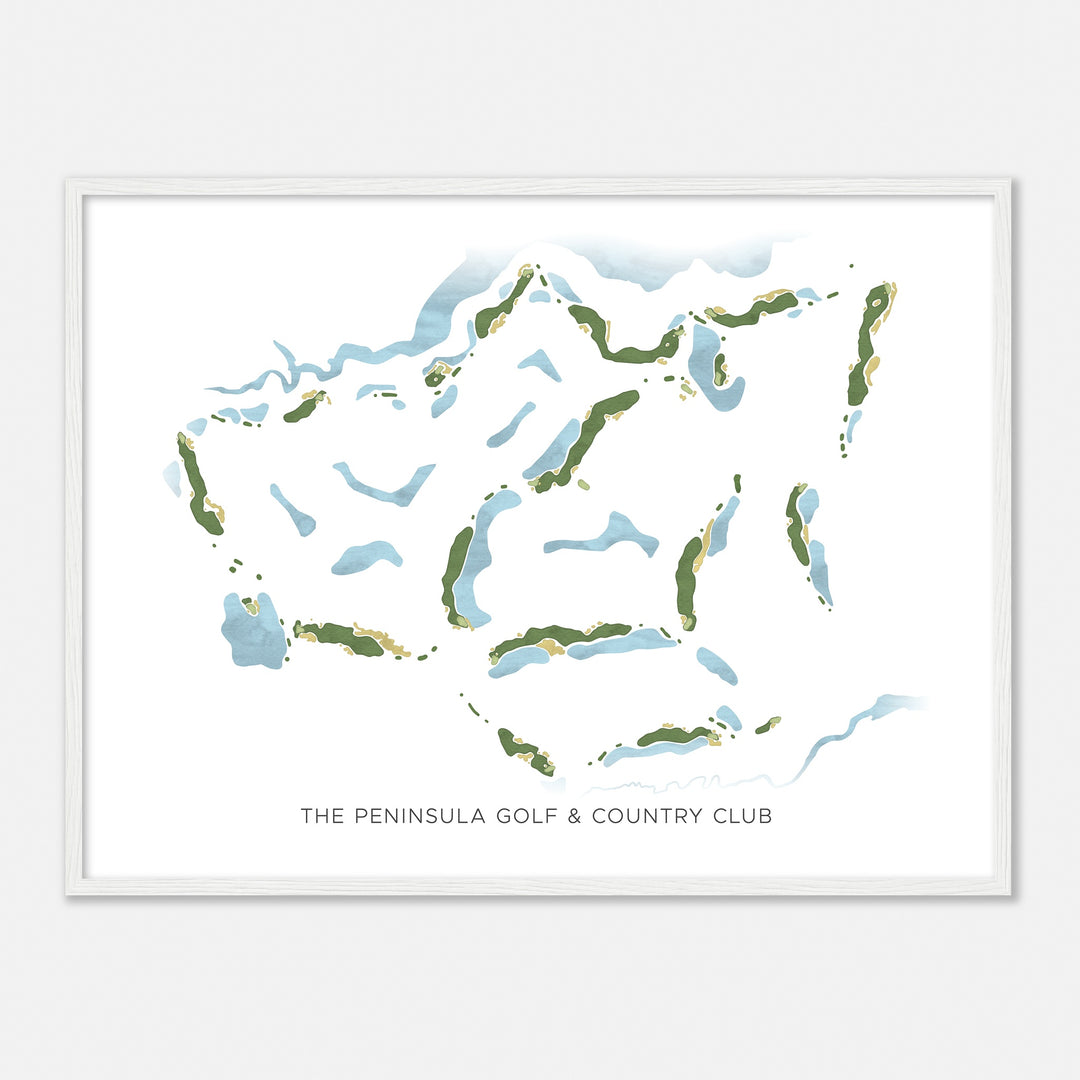 Print of The Peninsula Golf & Country Club Modern Map