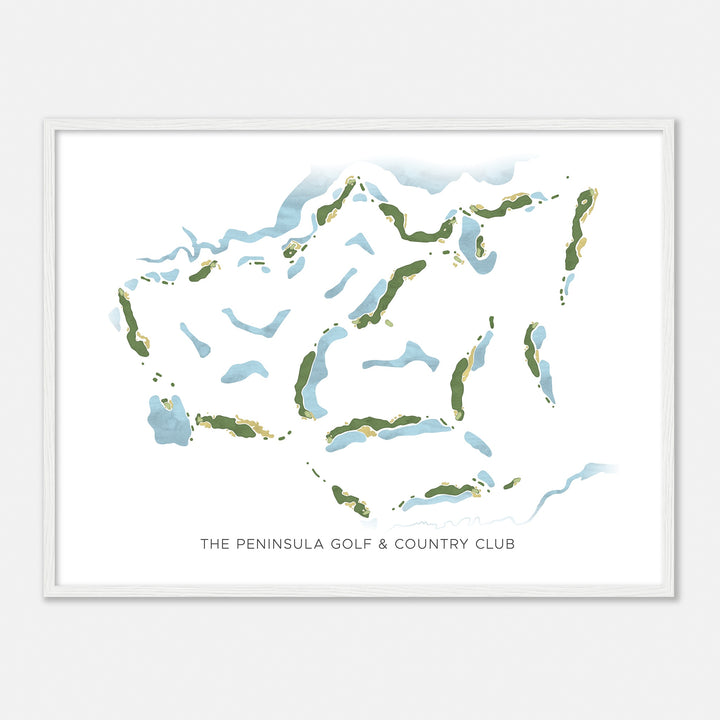 Print of The Peninsula Golf & Country Club Modern Map