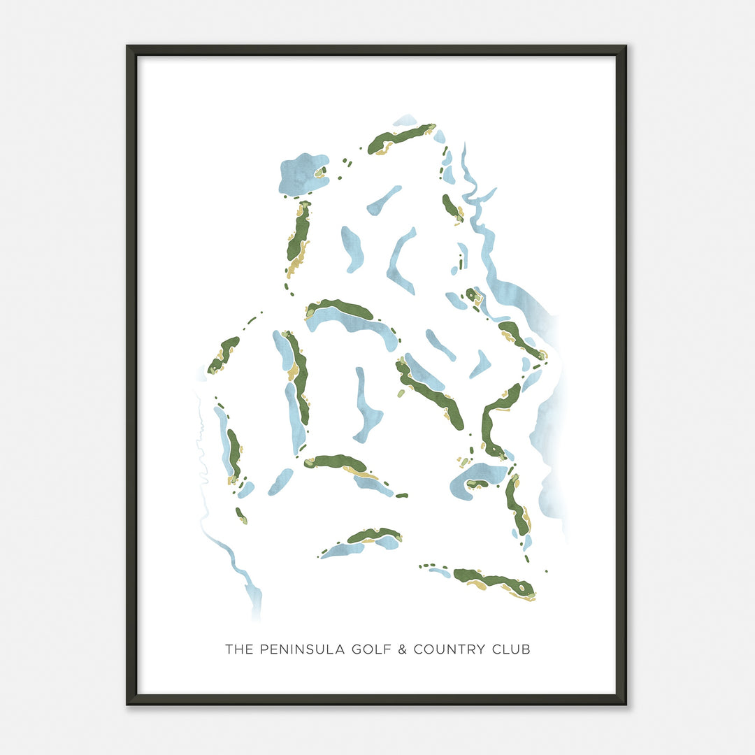 Print of The Peninsula Golf & Country Club Modern Map