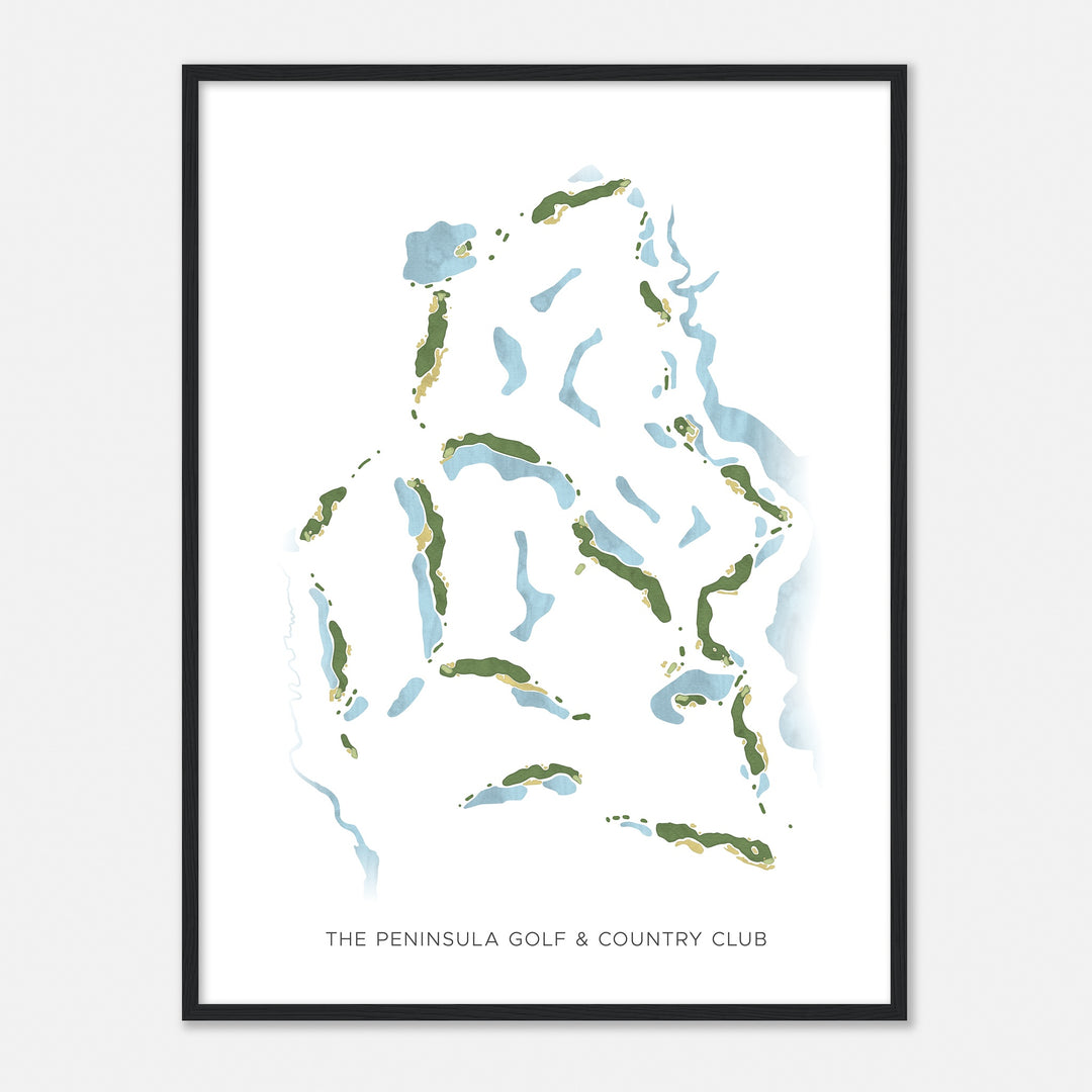 Print of The Peninsula Golf & Country Club Modern Map