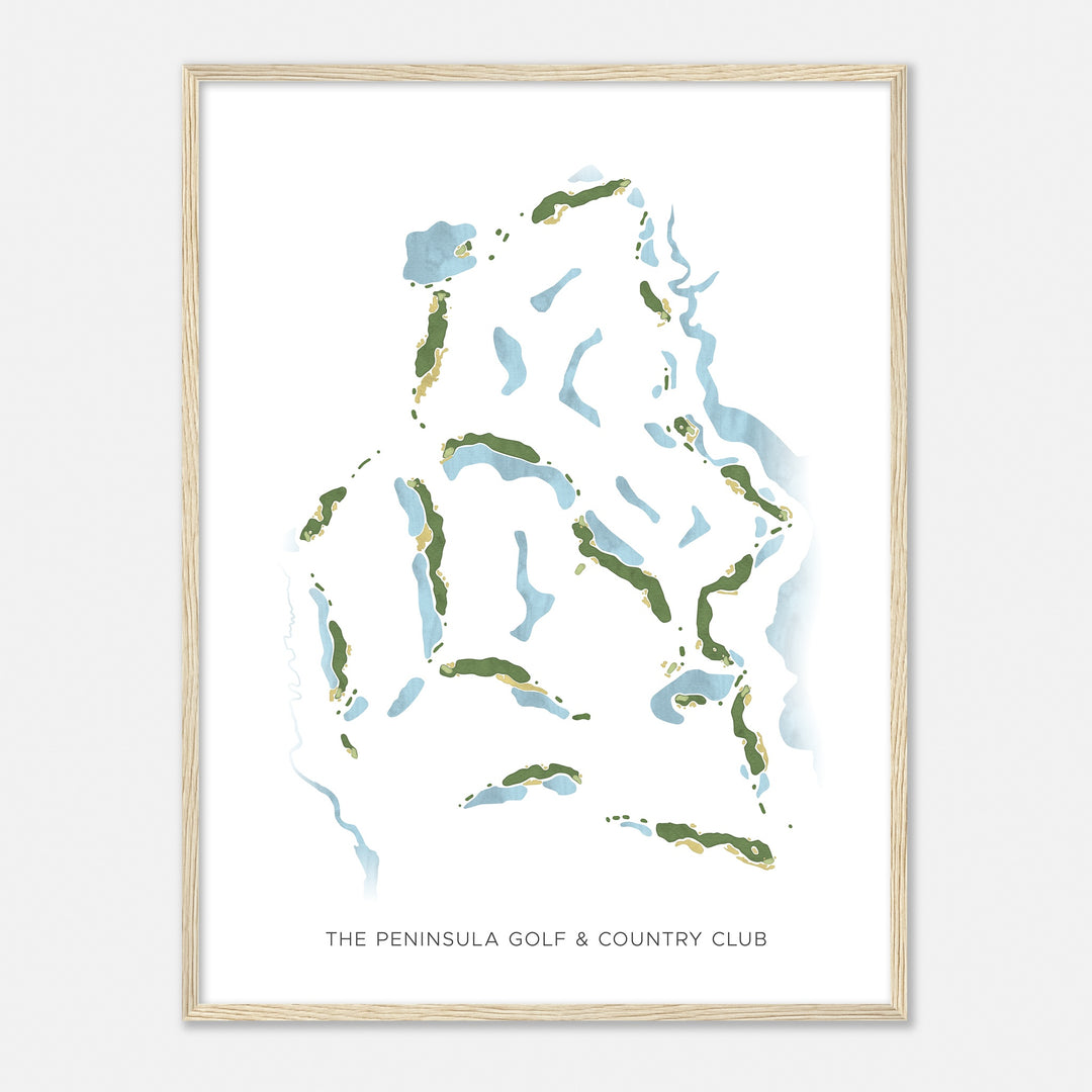 Print of The Peninsula Golf & Country Club Modern Map