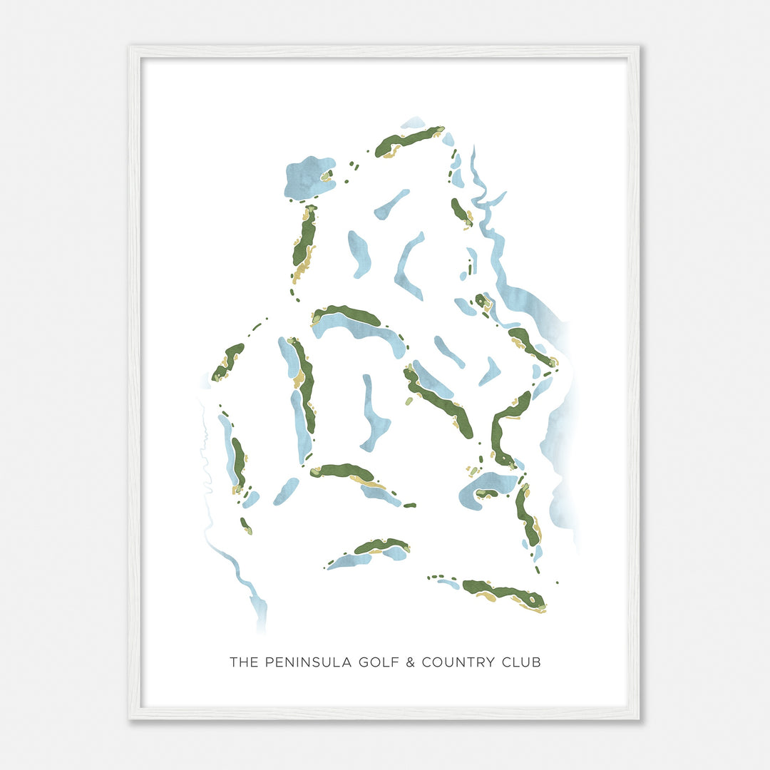 Print of The Peninsula Golf & Country Club Modern Map