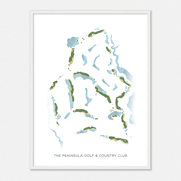 Print of The Peninsula Golf & Country Club Modern Map