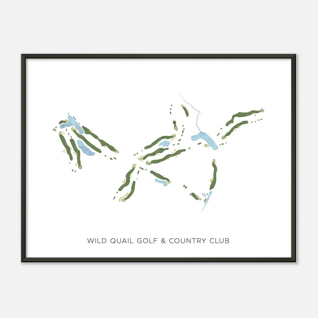 Print of Wild Quail Golf &amp; Country Club Modern Map