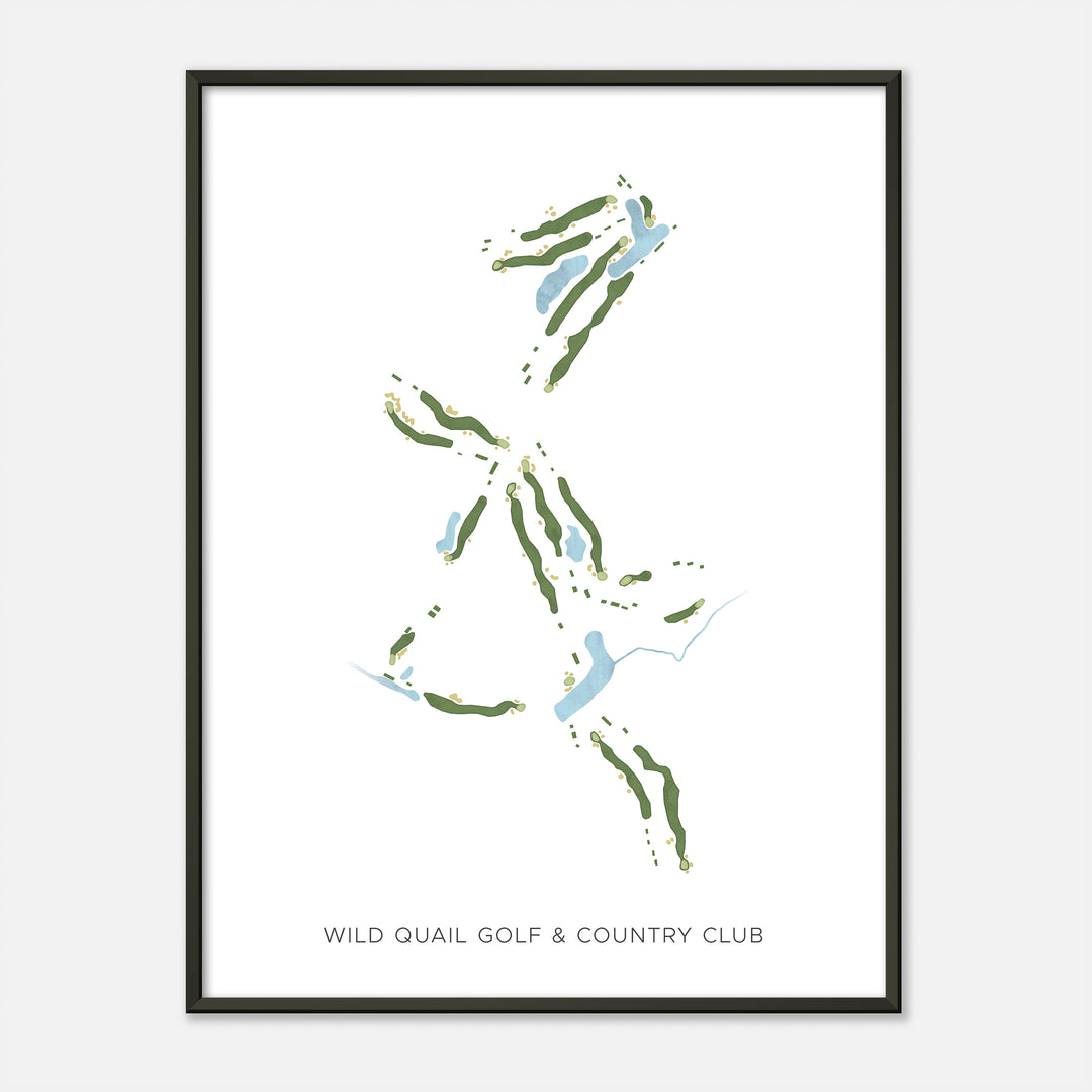 Print of Wild Quail Golf &amp; Country Club Modern Map