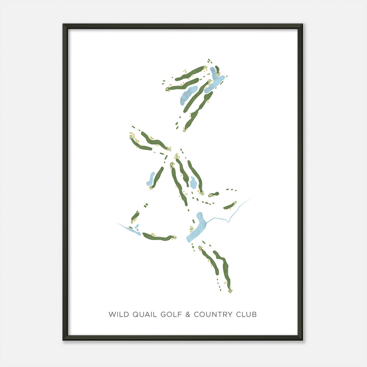 Print of Wild Quail Golf &amp; Country Club Modern Map