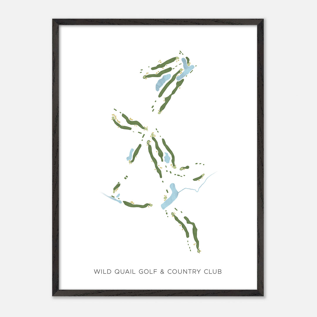 Print of Wild Quail Golf &amp; Country Club Modern Map