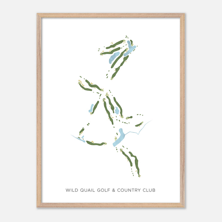 Print of Wild Quail Golf &amp; Country Club Modern Map