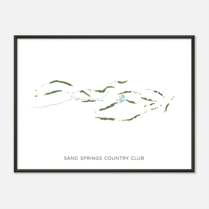 Print of Sand Springs Country Club Modern Map