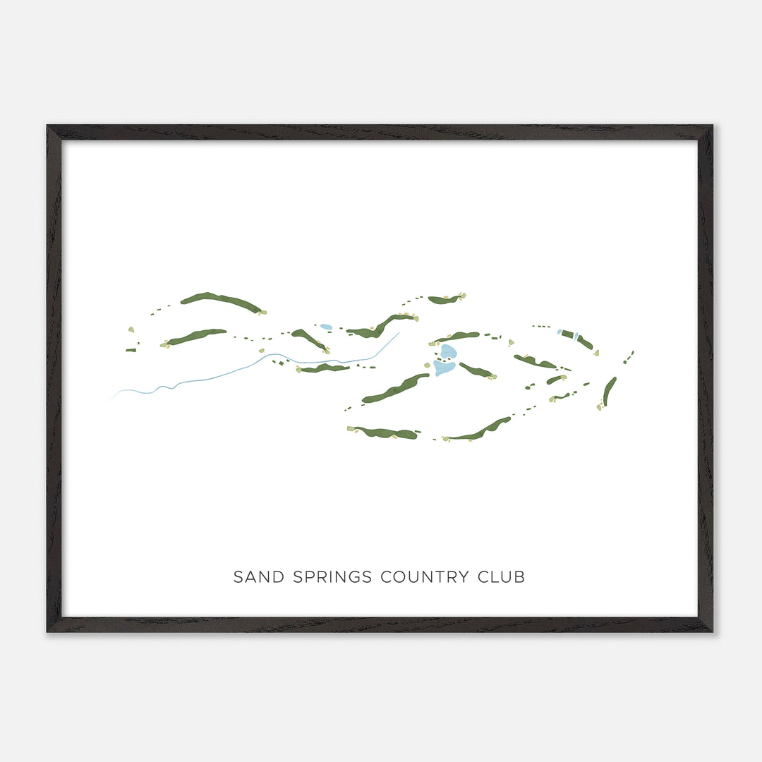 Print of Sand Springs Country Club Modern Map