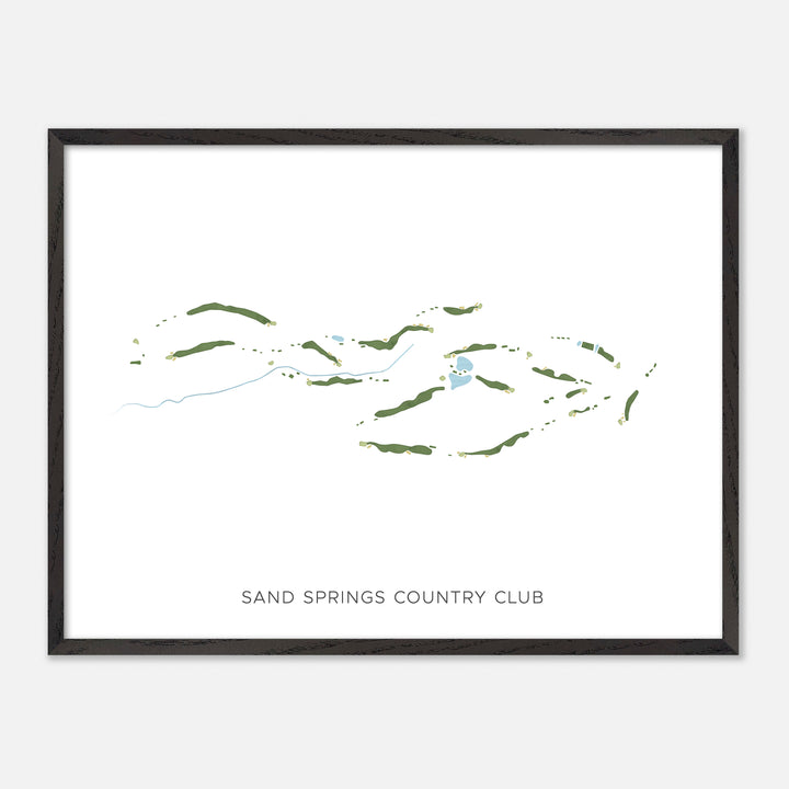 Print of Sand Springs Country Club Modern Map