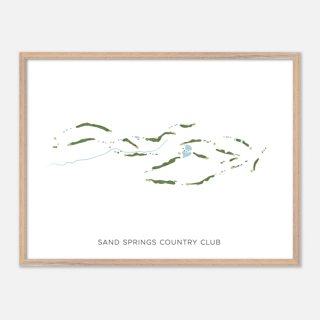 Print of Sand Springs Country Club Modern Map