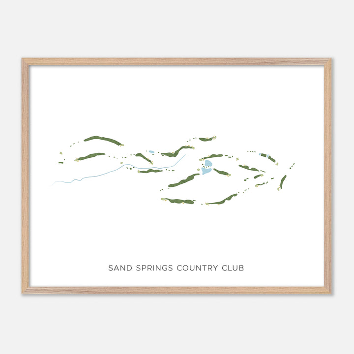 Print of Sand Springs Country Club Modern Map