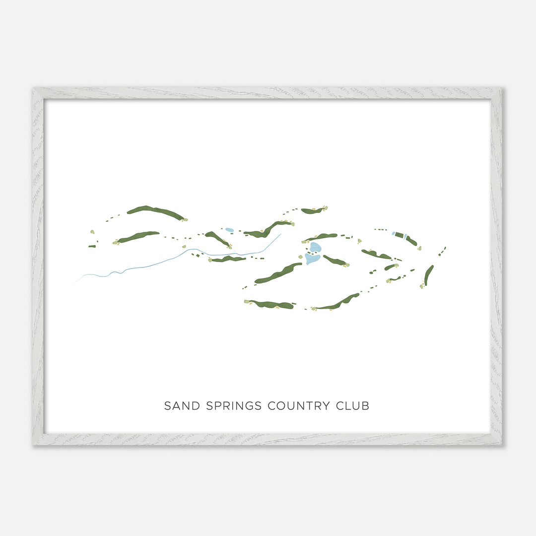 Print of Sand Springs Country Club Modern Map