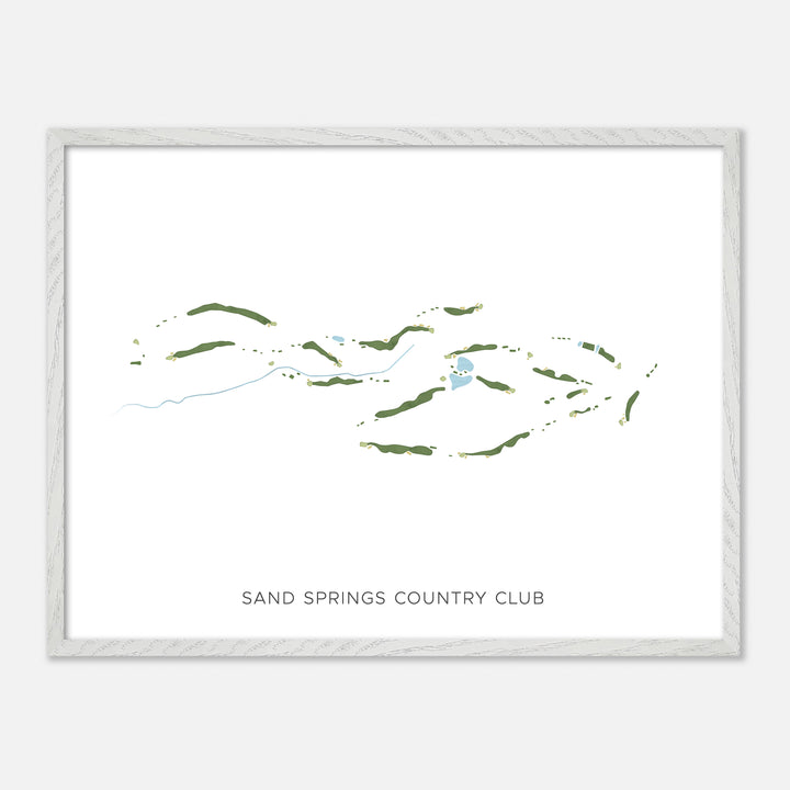 Print of Sand Springs Country Club Modern Map