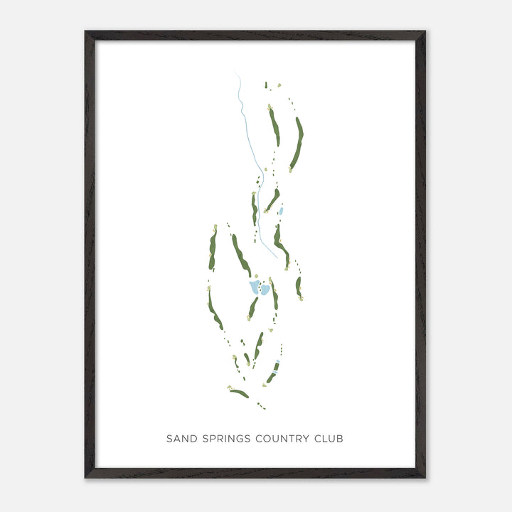 Print of Sand Springs Country Club Modern Map
