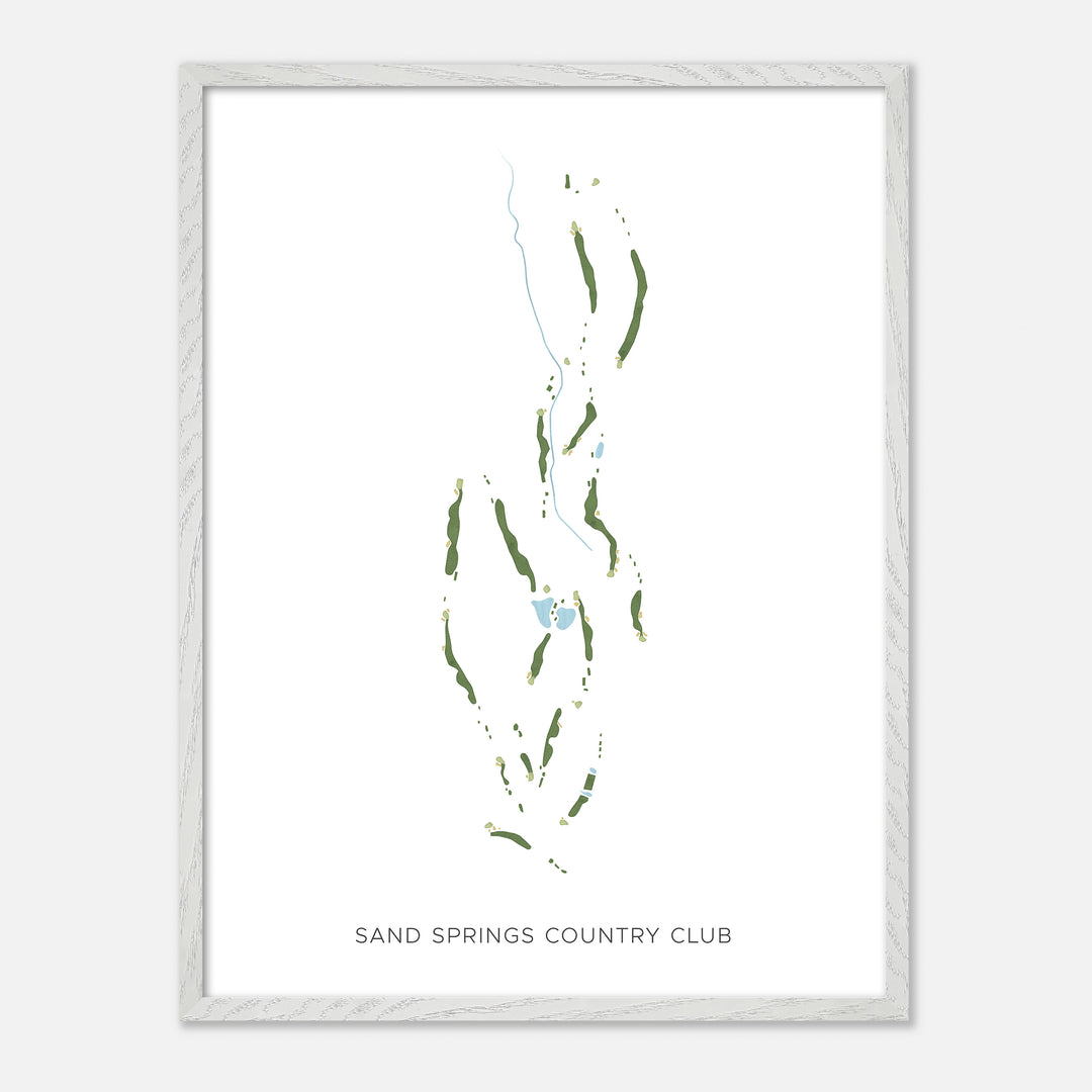 Print of Sand Springs Country Club Modern Map