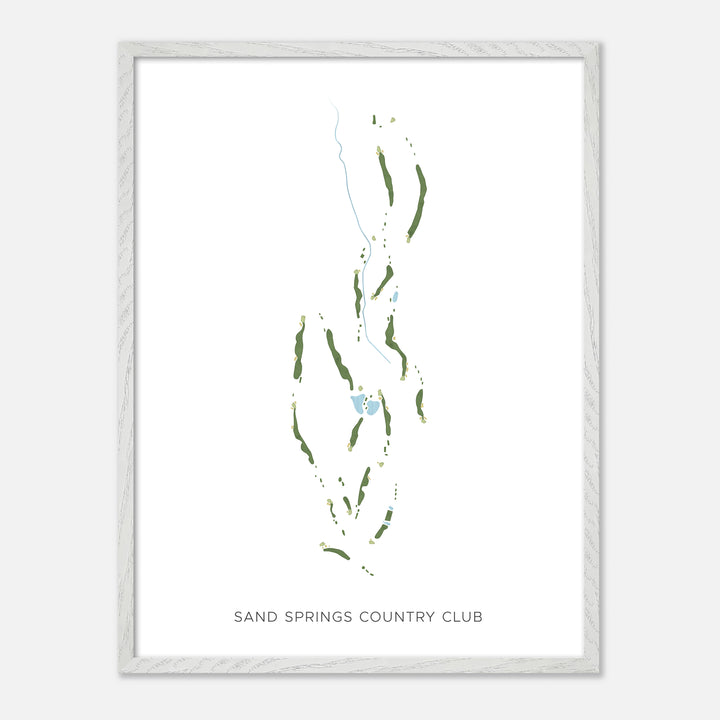 Print of Sand Springs Country Club Modern Map