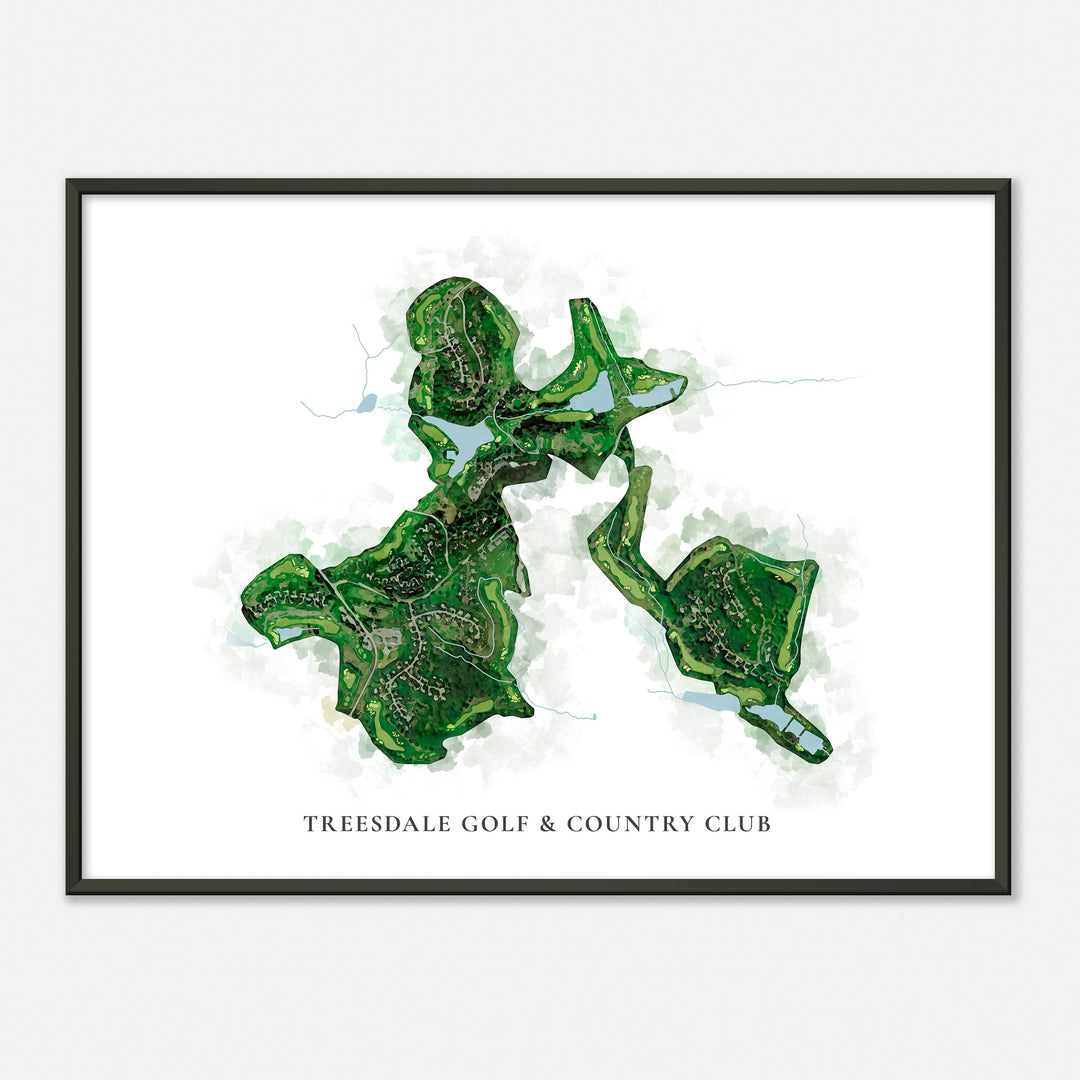 Print of Treesdale Golf & Country Club Classic Map