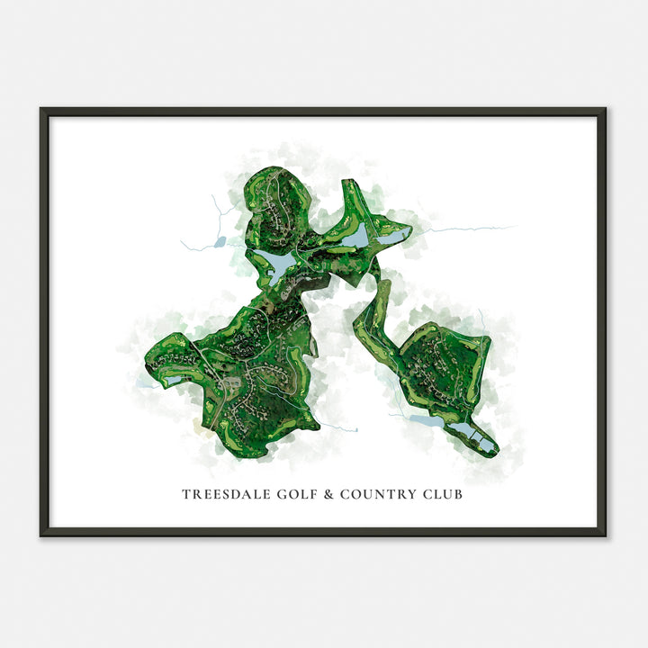 Print of Treesdale Golf & Country Club Classic Map