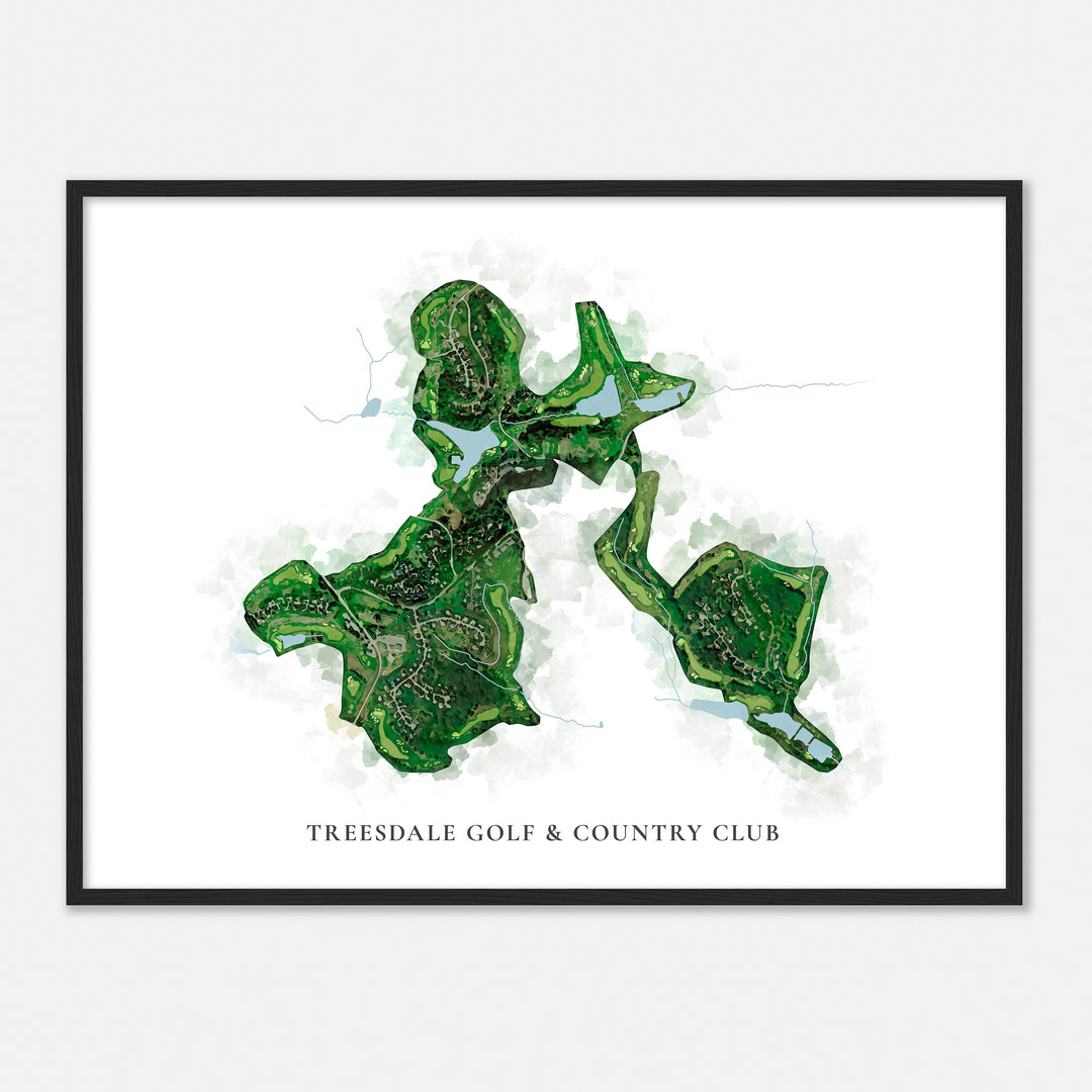 Print of Treesdale Golf & Country Club Classic Map