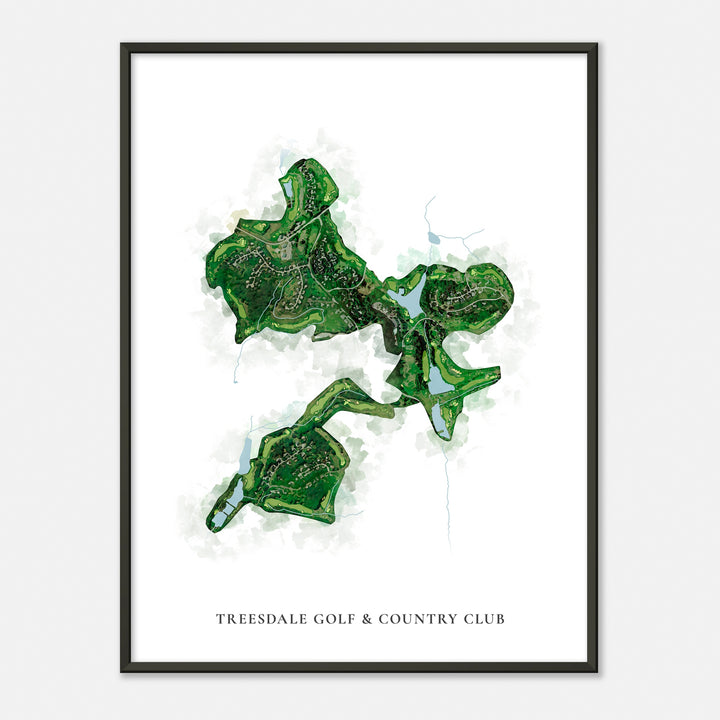 Print of Treesdale Golf & Country Club Classic Map