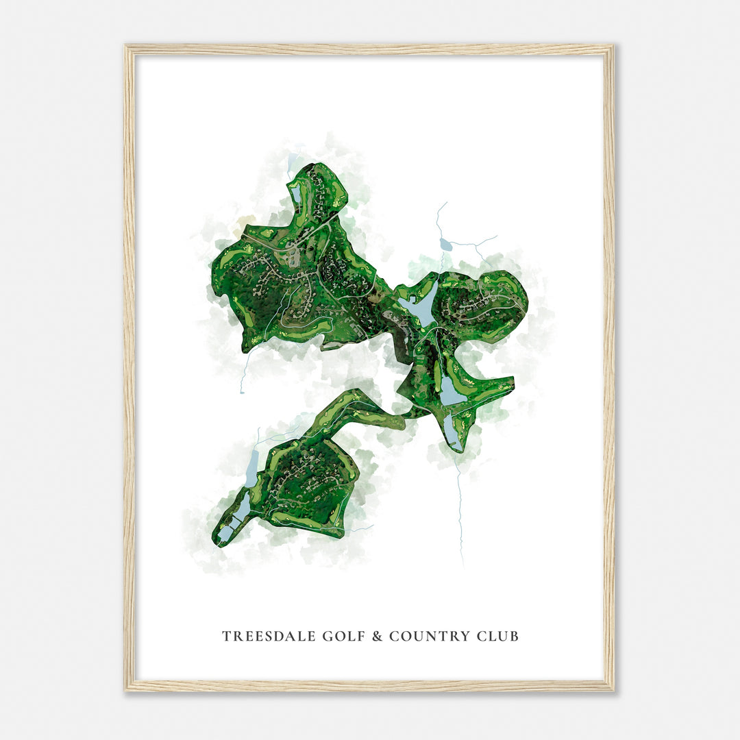 Print of Treesdale Golf & Country Club Classic Map