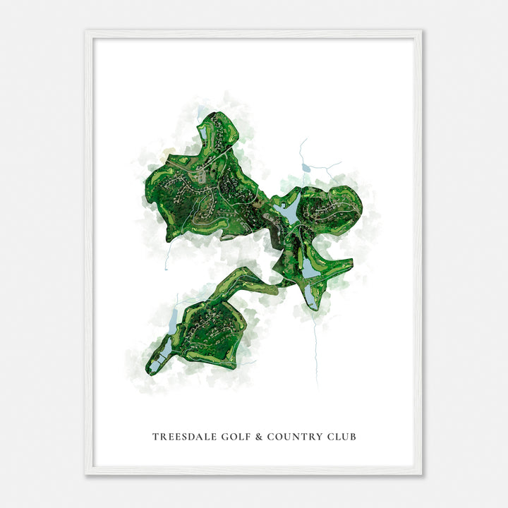 Print of Treesdale Golf & Country Club Classic Map