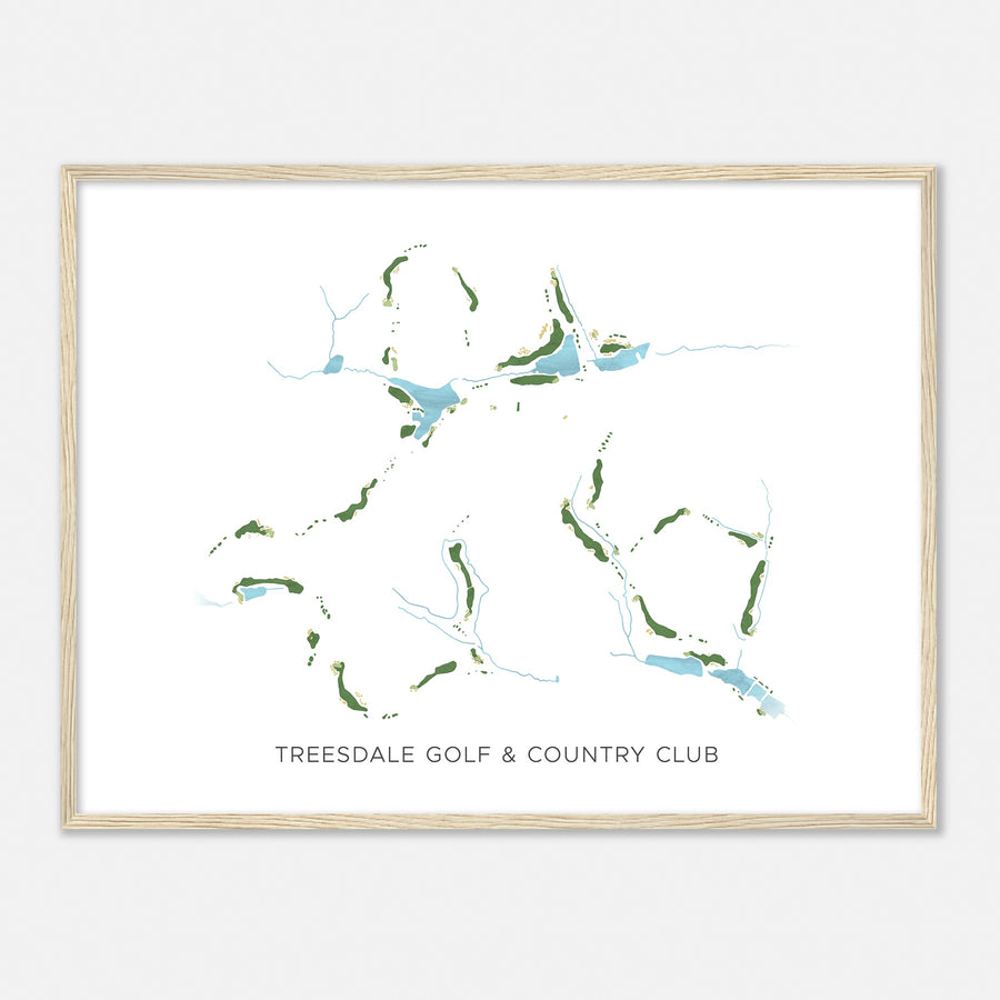 Print of Treesdale Golf & Country Club Modern Map