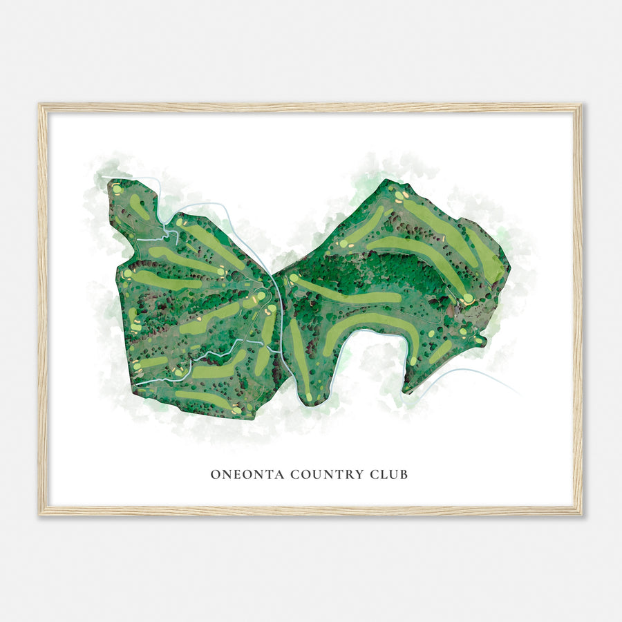 Print of Oneonta Country Club Classic Map