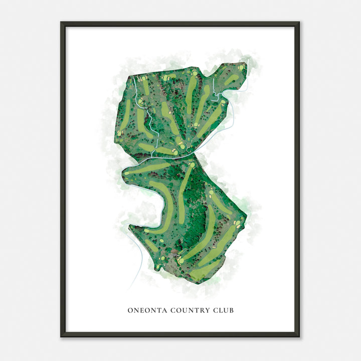 Print of Oneonta Country Club Classic Map