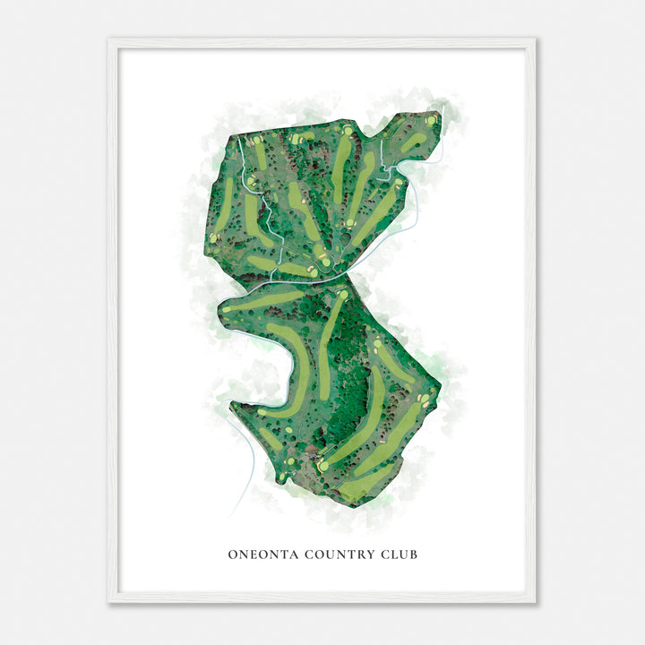 Print of Oneonta Country Club Classic Map