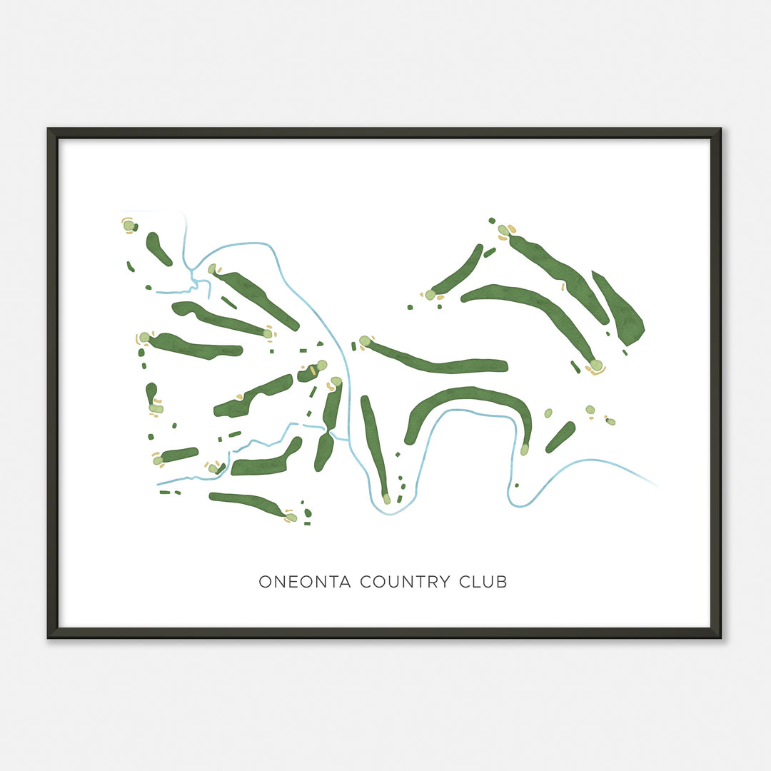 Print of Oneonta Country Club Modern Map