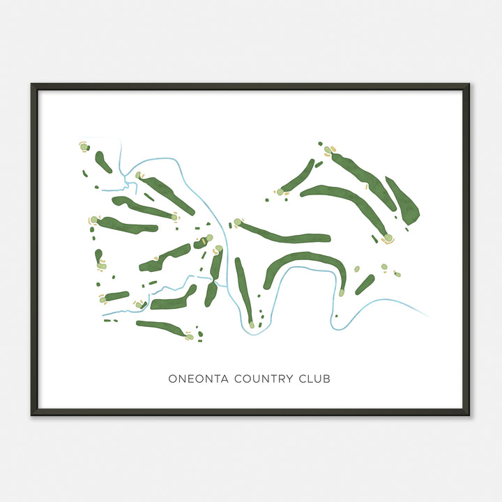 Print of Oneonta Country Club Modern Map