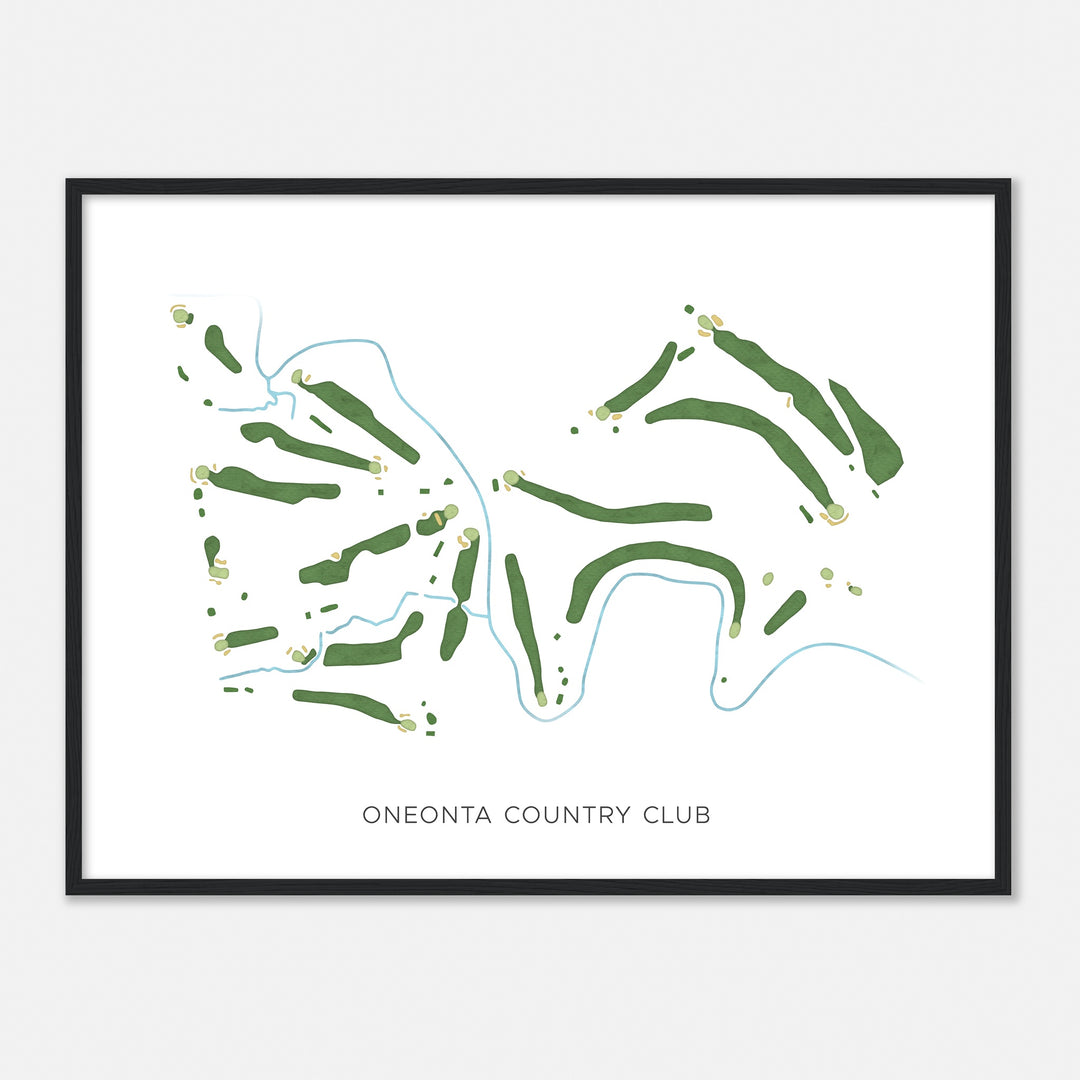 Print of Oneonta Country Club Modern Map