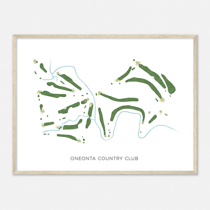 Print of Oneonta Country Club Modern Map