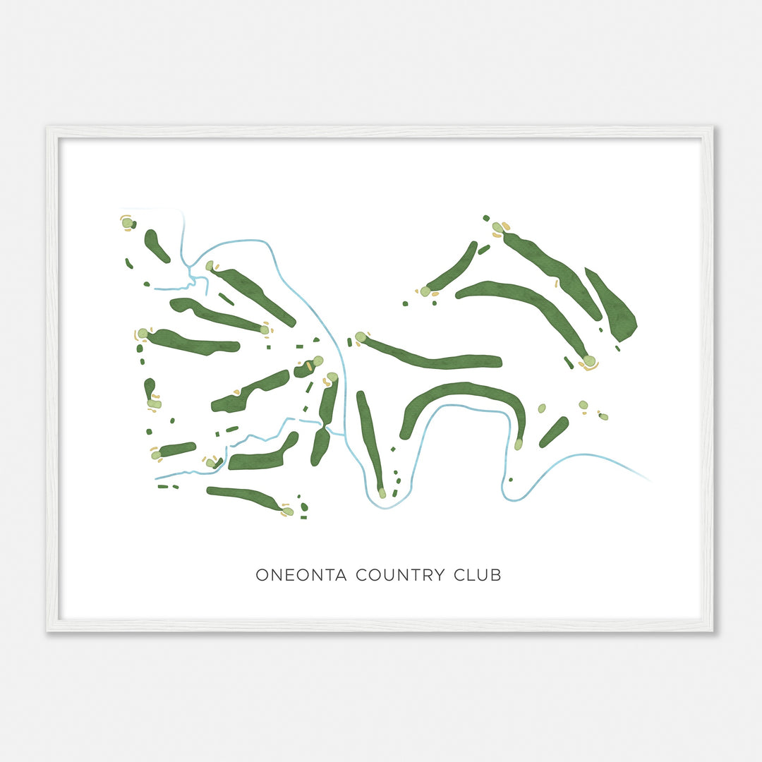 Print of Oneonta Country Club Modern Map