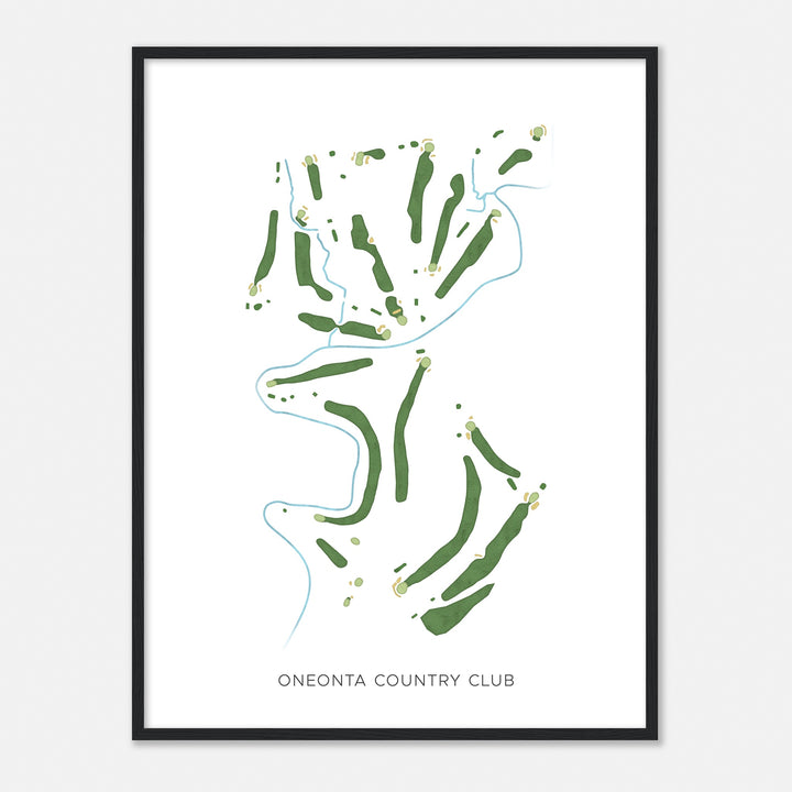 Print of Oneonta Country Club Modern Map