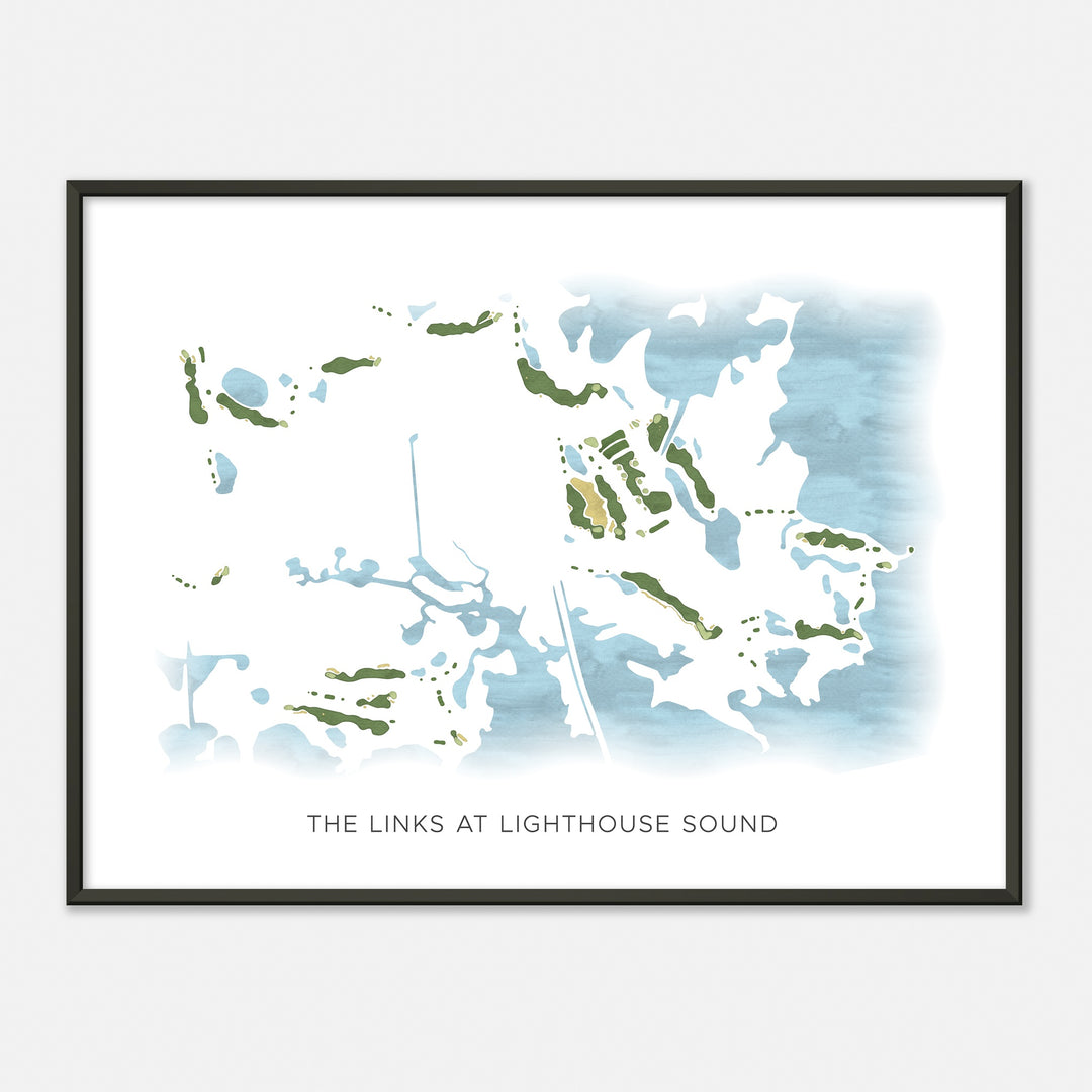 Print of The Links At Lighthouse Sound Modern Map