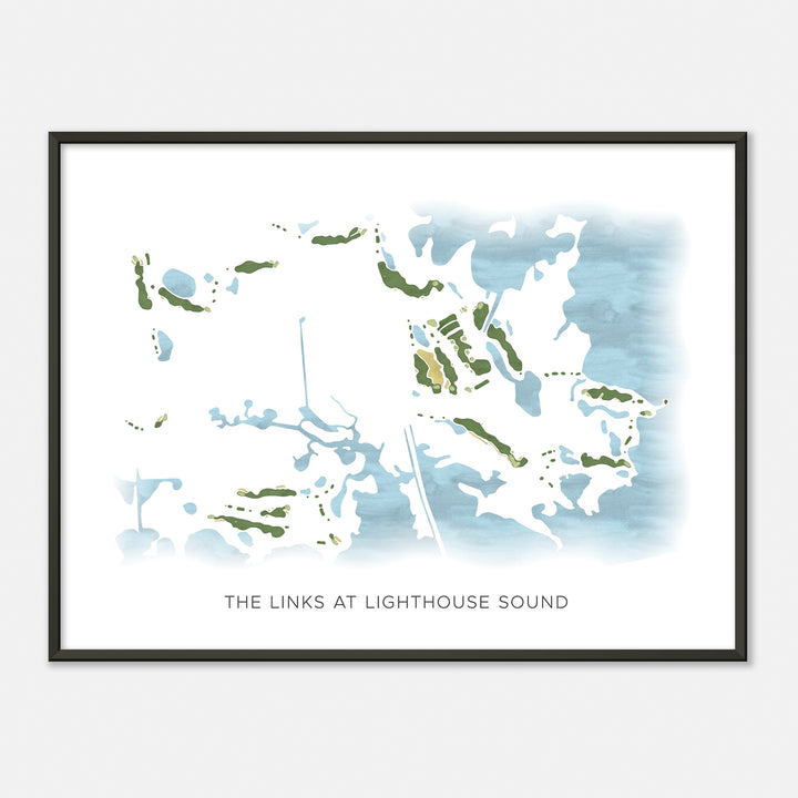 Print of The Links At Lighthouse Sound Modern Map