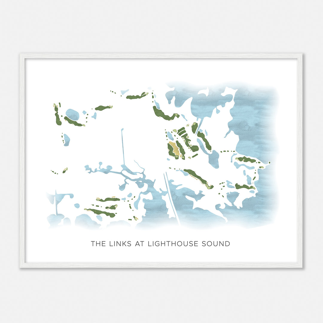 Print of The Links At Lighthouse Sound Modern Map