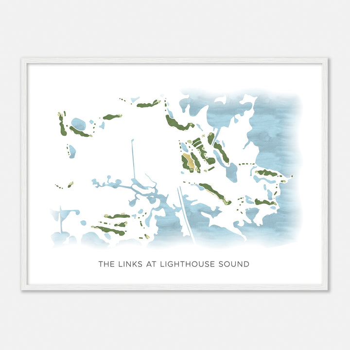 Print of The Links At Lighthouse Sound Modern Map