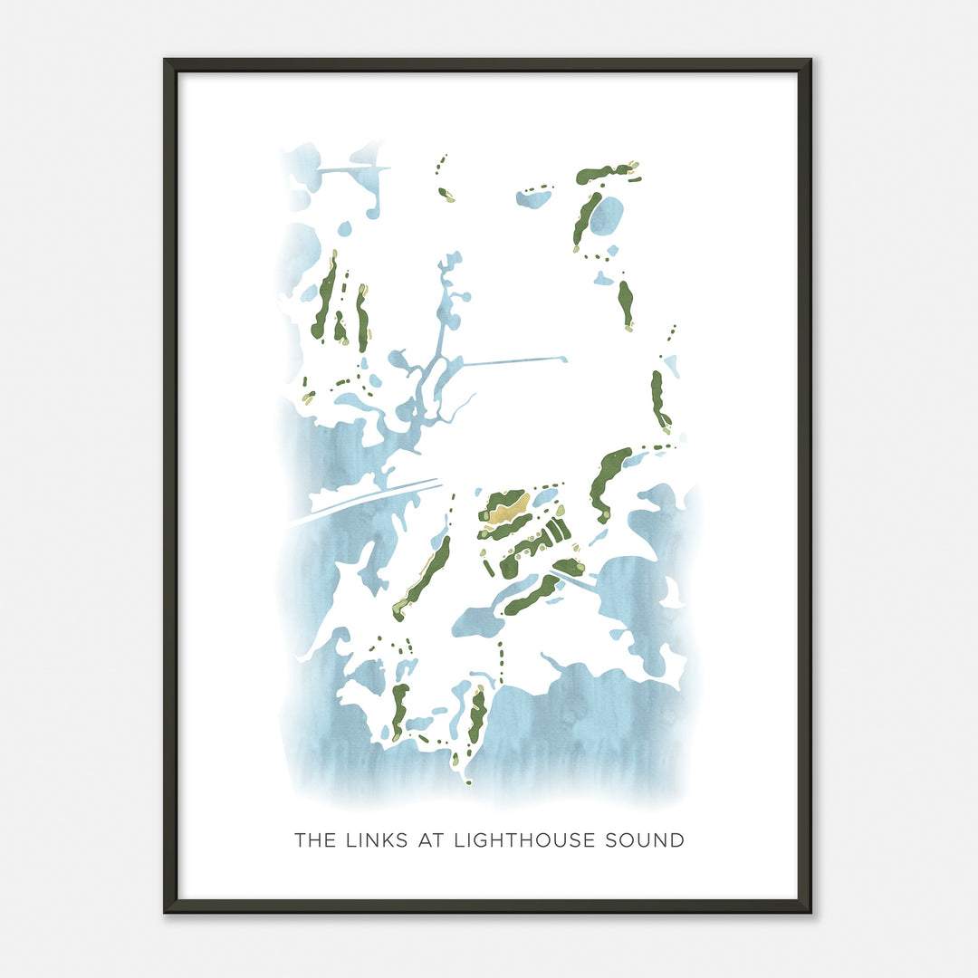 Print of The Links At Lighthouse Sound Modern Map