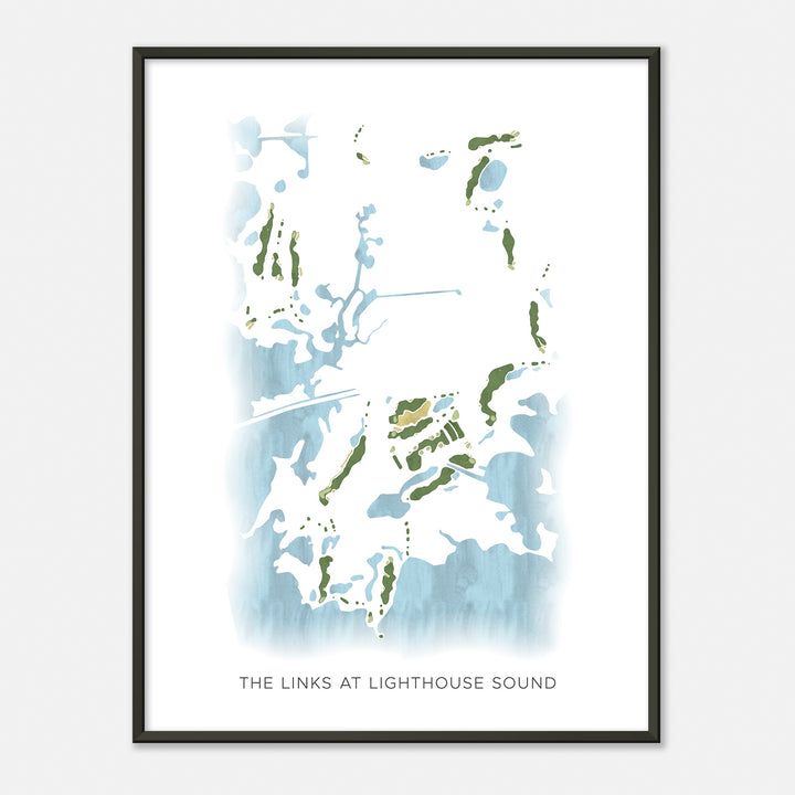 Print of The Links At Lighthouse Sound Modern Map