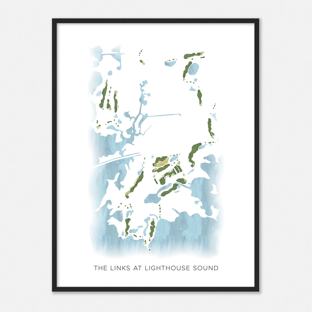 Print of The Links At Lighthouse Sound Modern Map