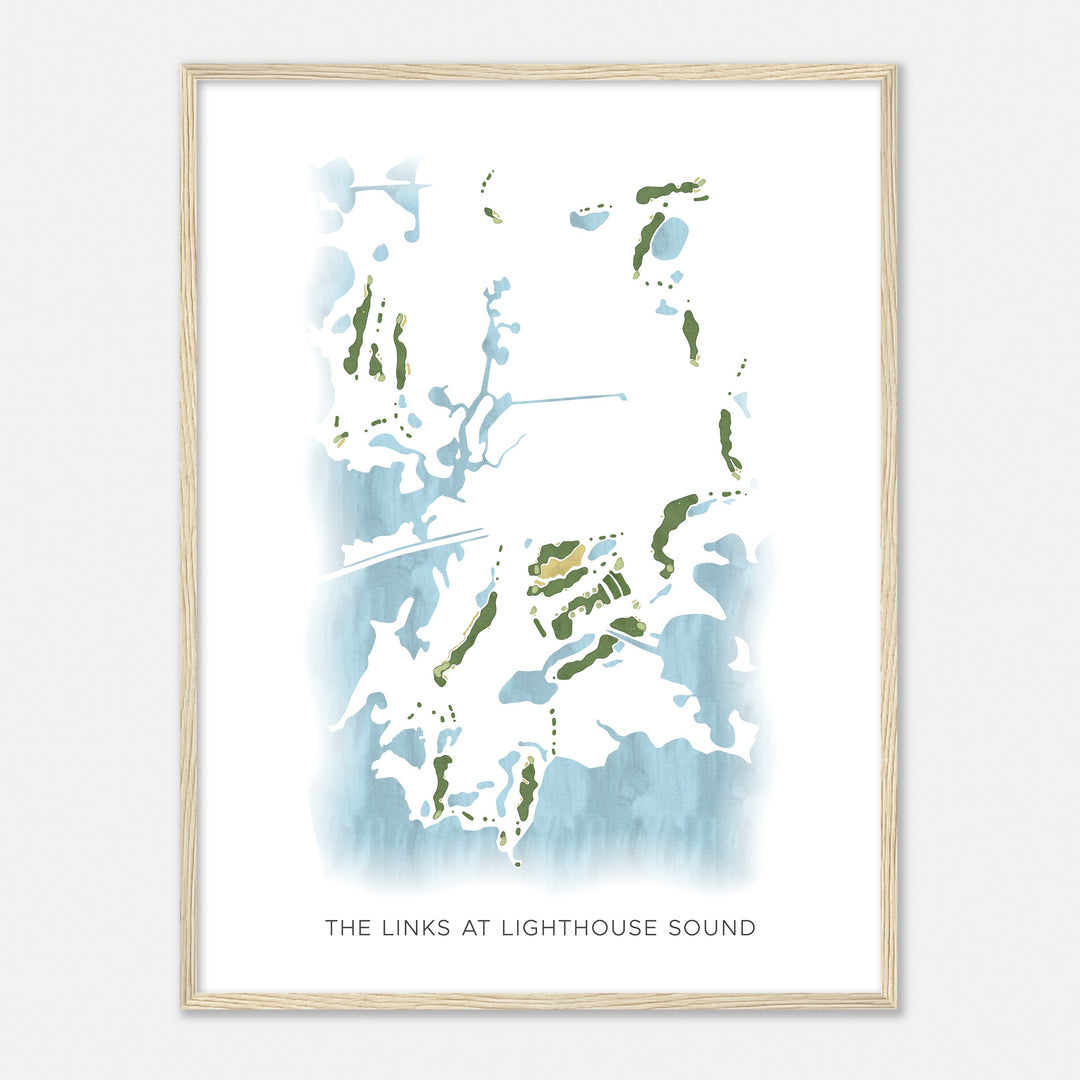 Print of The Links At Lighthouse Sound Modern Map