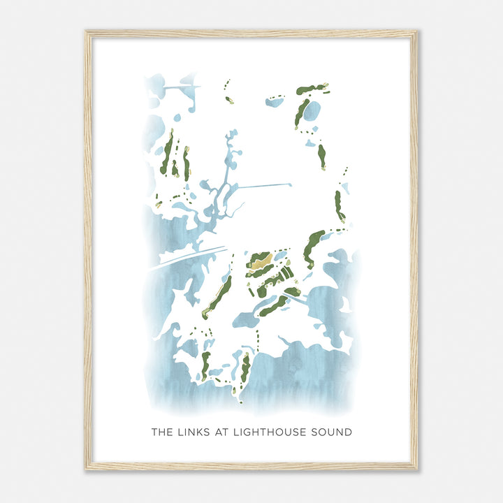 Print of The Links At Lighthouse Sound Modern Map